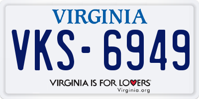 VA license plate VKS6949