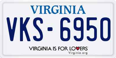 VA license plate VKS6950