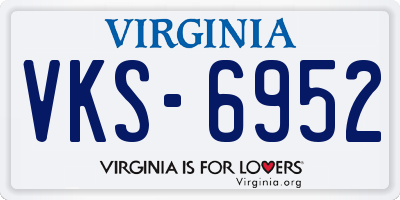 VA license plate VKS6952