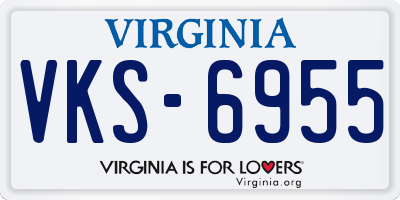 VA license plate VKS6955