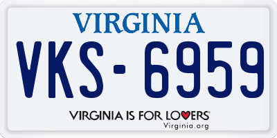 VA license plate VKS6959
