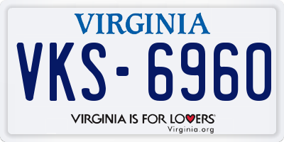 VA license plate VKS6960