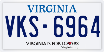 VA license plate VKS6964