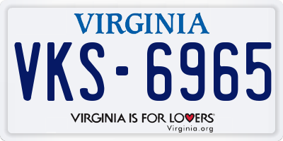 VA license plate VKS6965