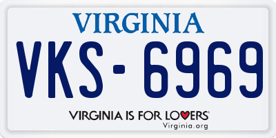 VA license plate VKS6969