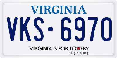 VA license plate VKS6970