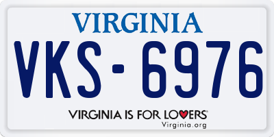 VA license plate VKS6976