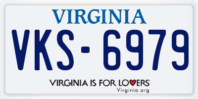 VA license plate VKS6979