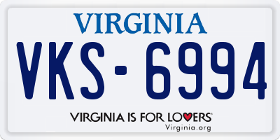VA license plate VKS6994