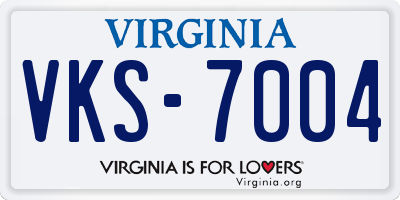 VA license plate VKS7004