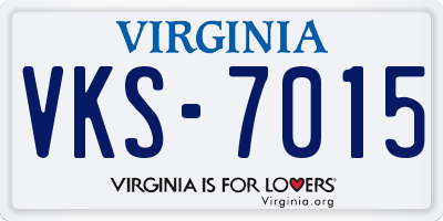 VA license plate VKS7015