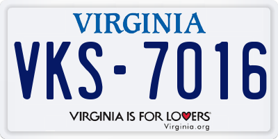 VA license plate VKS7016