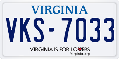 VA license plate VKS7033