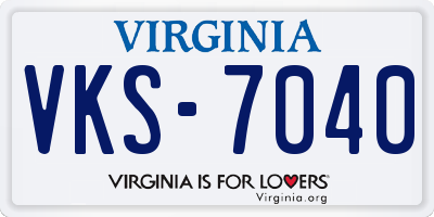 VA license plate VKS7040