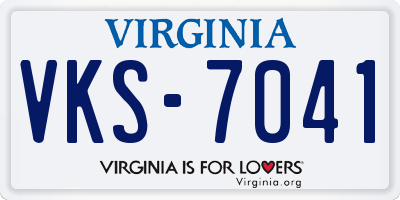VA license plate VKS7041