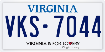 VA license plate VKS7044