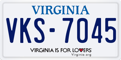 VA license plate VKS7045