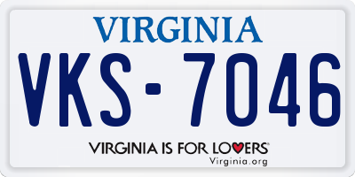 VA license plate VKS7046