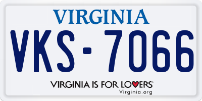 VA license plate VKS7066
