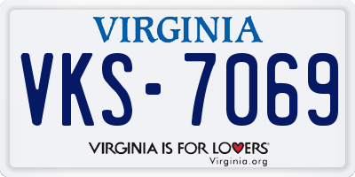 VA license plate VKS7069