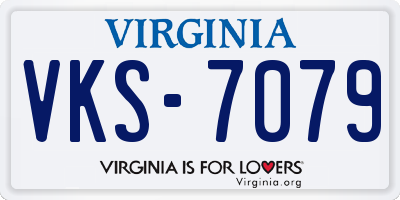 VA license plate VKS7079