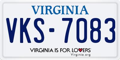 VA license plate VKS7083
