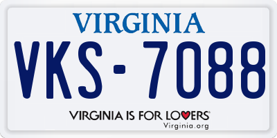 VA license plate VKS7088