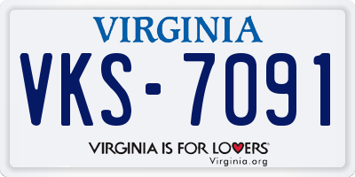 VA license plate VKS7091