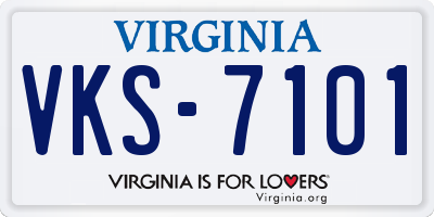 VA license plate VKS7101