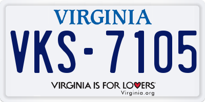 VA license plate VKS7105