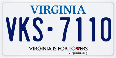 VA license plate VKS7110