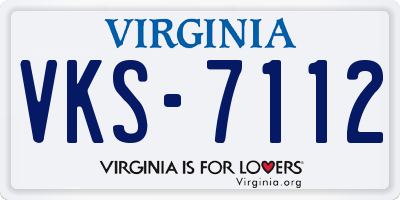 VA license plate VKS7112