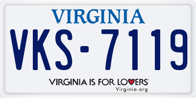 VA license plate VKS7119