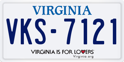 VA license plate VKS7121
