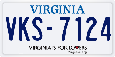 VA license plate VKS7124