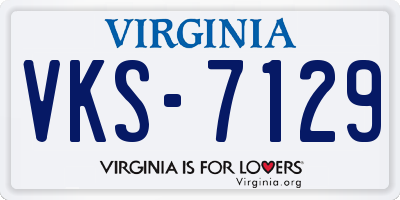 VA license plate VKS7129