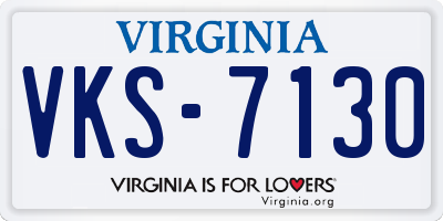 VA license plate VKS7130