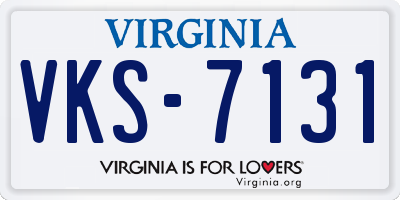 VA license plate VKS7131