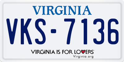 VA license plate VKS7136