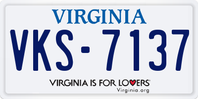 VA license plate VKS7137