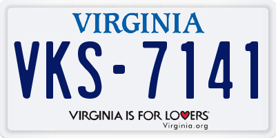 VA license plate VKS7141