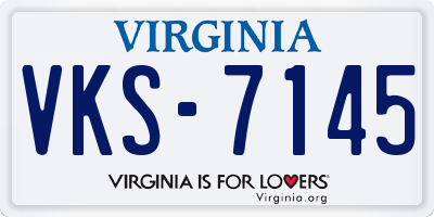 VA license plate VKS7145
