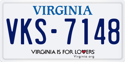 VA license plate VKS7148