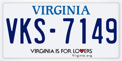 VA license plate VKS7149
