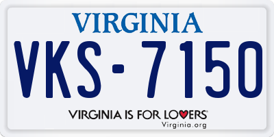 VA license plate VKS7150