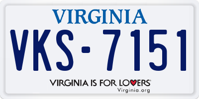 VA license plate VKS7151