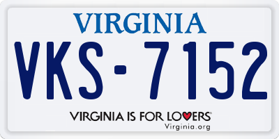 VA license plate VKS7152