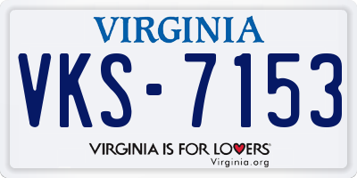 VA license plate VKS7153