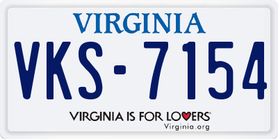 VA license plate VKS7154