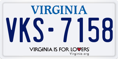 VA license plate VKS7158